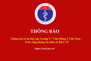 Cổng Thông Tin Điện Tử Bộ Y Tế – Thông Tin Đơn Vị Đào Tạo Lương Y