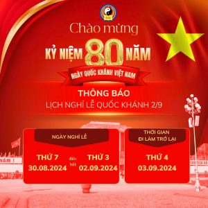 [THÔNG BÁO] LỊCH NGHỈ LỄ QUỐC KHÁNH 2/9