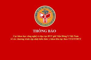 [TB] Cục KHCN&ĐT BYT – về đào tạo cập nhật kiến thức Y khoa liên tục theo TT32-TTBYT